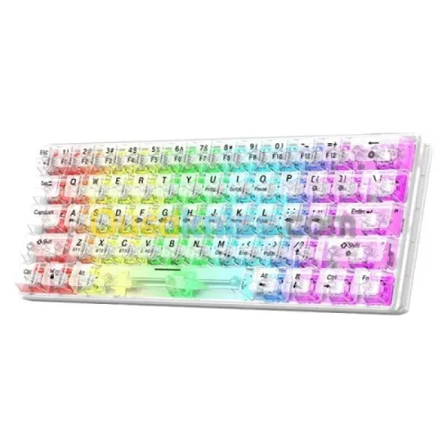 CLAVIER GAMER MAGMA FIORA 60% CRYSTAL F61CT RED SWITCH 3 BLUETOOTH 2.4G WIRELESS RGB