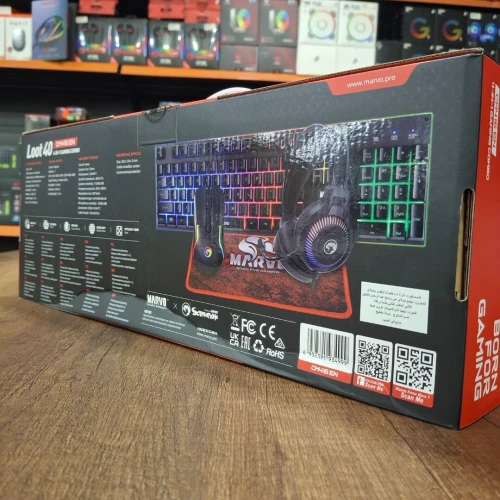 4 IN 1 Clavier+Souris+Casque+Tapis-Souris MARVO SCORPION CM370 
