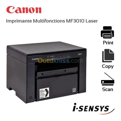 Imprimante Laser Multifonction Canon i-SENSYS MF 3010 A4, USB, Monochrome