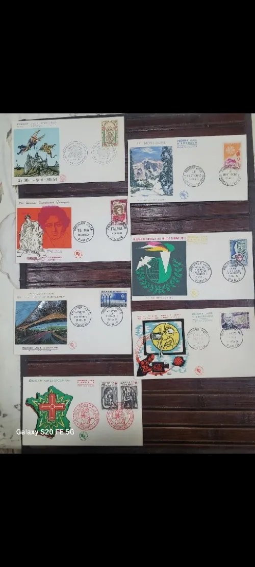 Collection timbres enveloppes 1er jour france
