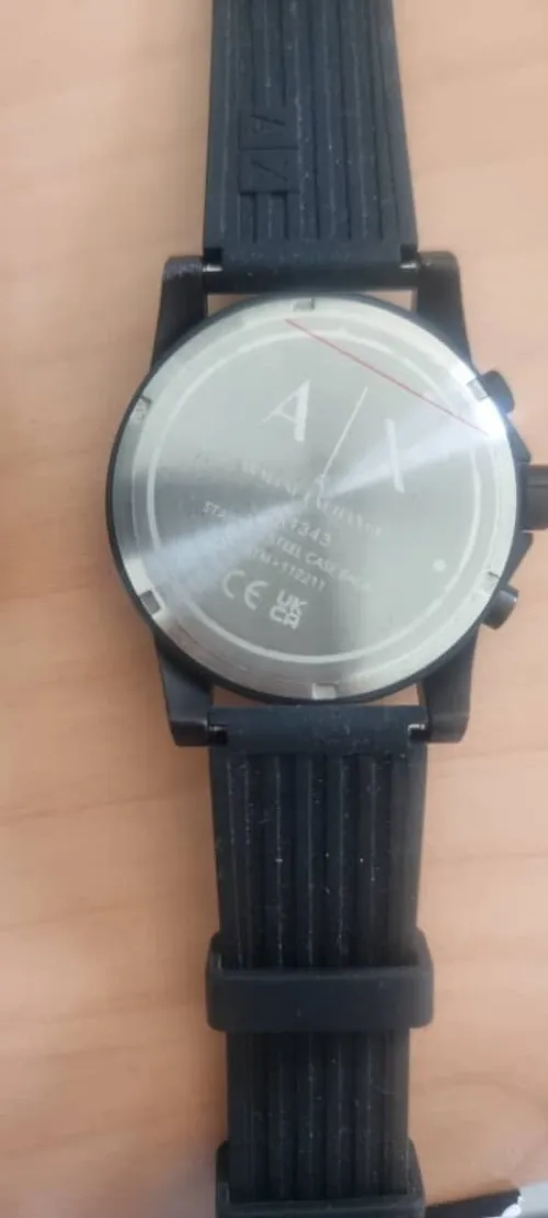 Armani Exchange Chronographe  pour Homme, Montre en Nylon Ton Noir, AX1343