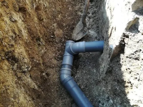 travaux conduite pvc assainissement