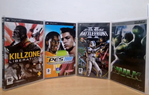 Jeux PSP  Killzone Liberation PES 2008 Star Wars Battlefront II Hulk (UMD Video)