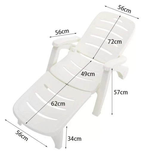 chaise الإسترخاء البلاستيكي متعدد الوضعيات