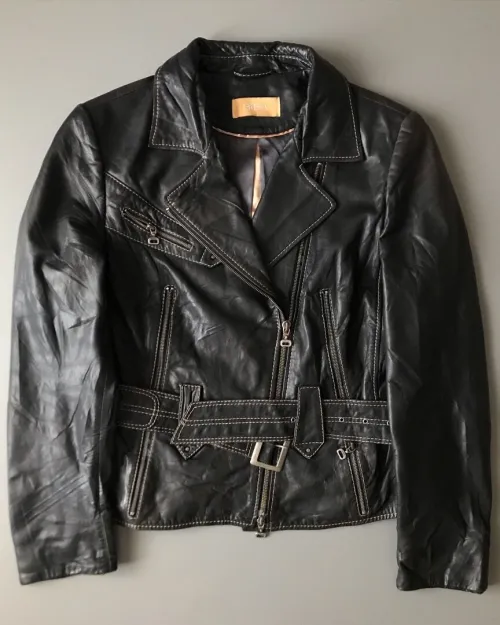 Blouson en cuir véritable 