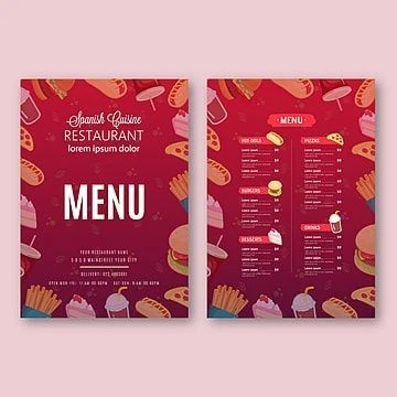 تصميم الشعارات و الصور CREATION DE LOGOS / تصميم قائمة طعام Menu / تصميم بطاقات الدعوة 