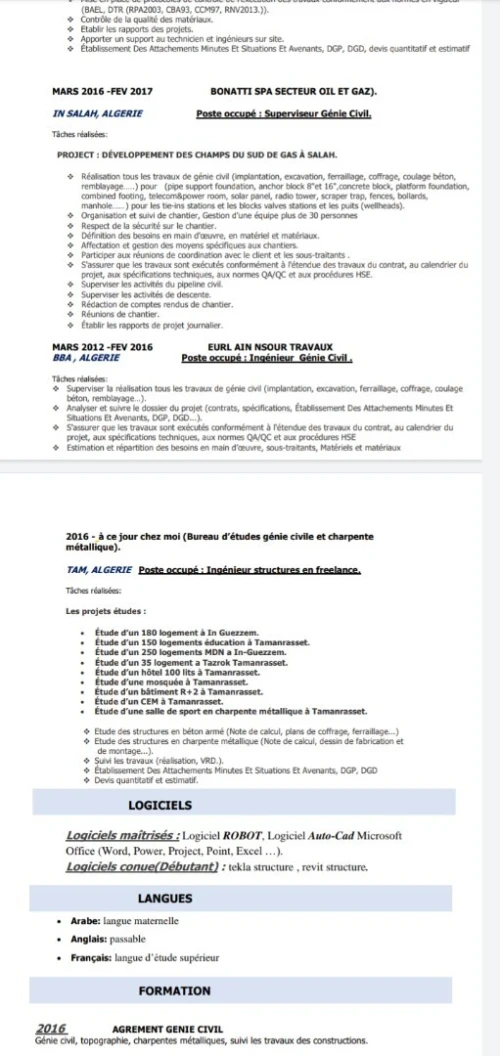  Étude génie civil et suivi les travaux