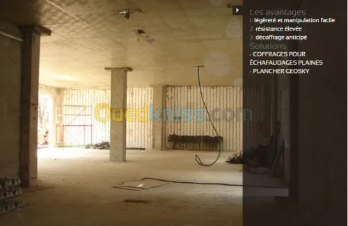 Coffrage de Dalle et  béton voiles