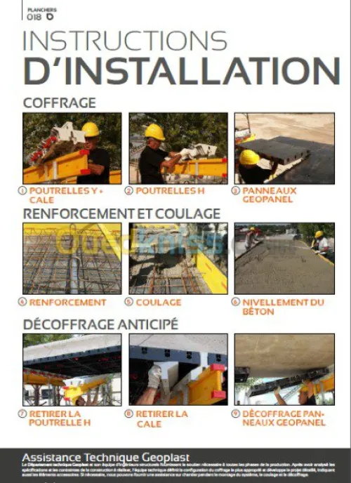 Coffrage de Dalle et  béton voiles