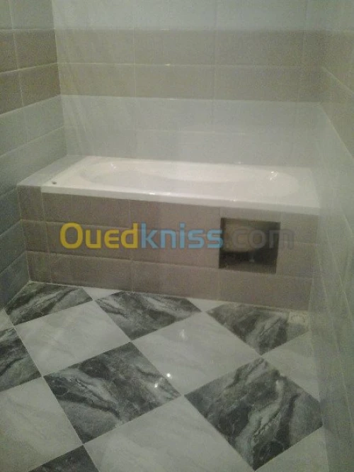 pose dalle de sol, faience, monocouch 