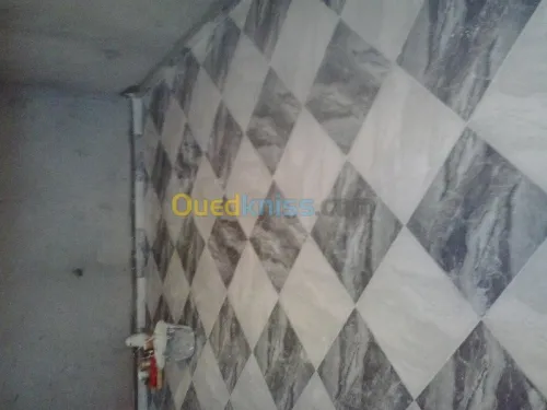 pose dalle de sol, faience, monocouch 