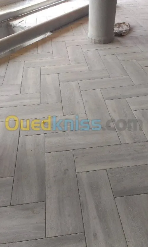 pose dalle de sol, faience, monocouch 