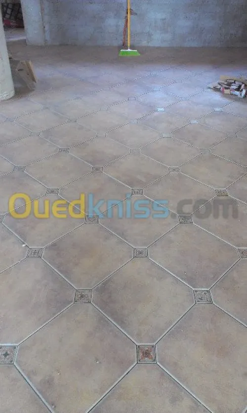 pose dalle de sol, faience, monocouch 