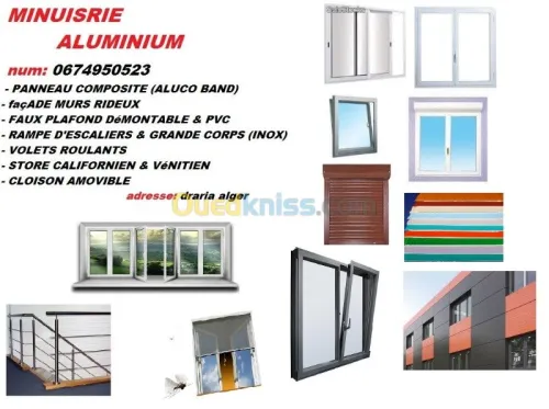 tous travax aluminiume et pvc