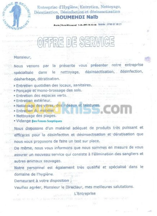 Dératisation desinfection desinsectisa