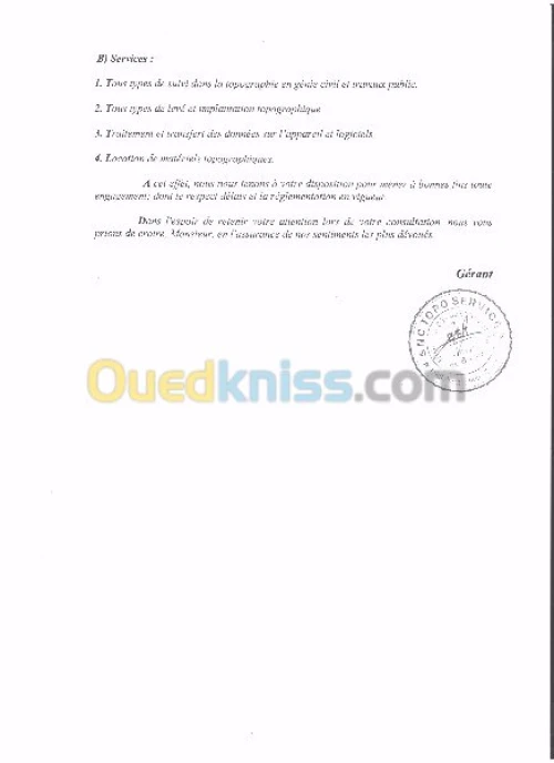 levé implantation et location