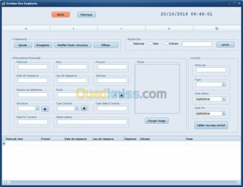 Developpement application