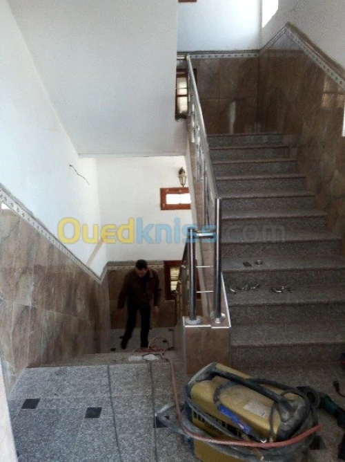 Ramps d'escalier et Gard courp inox