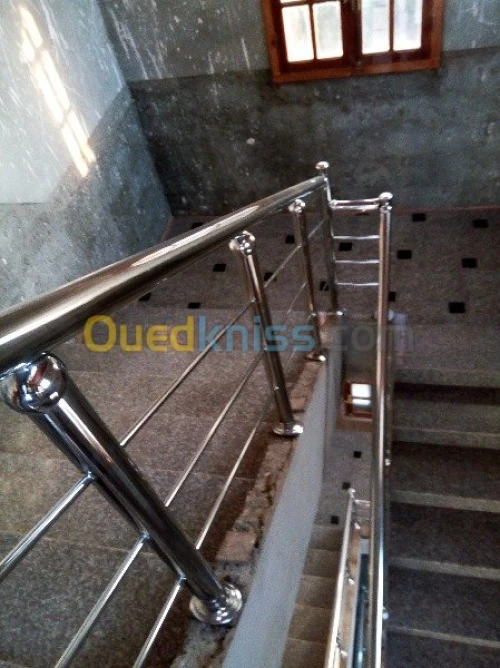 Ramps d'escalier et Gard courp inox