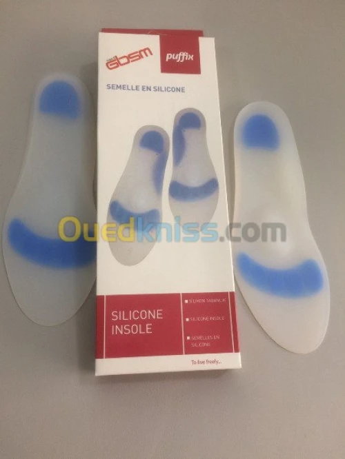 Semelles en silicone.