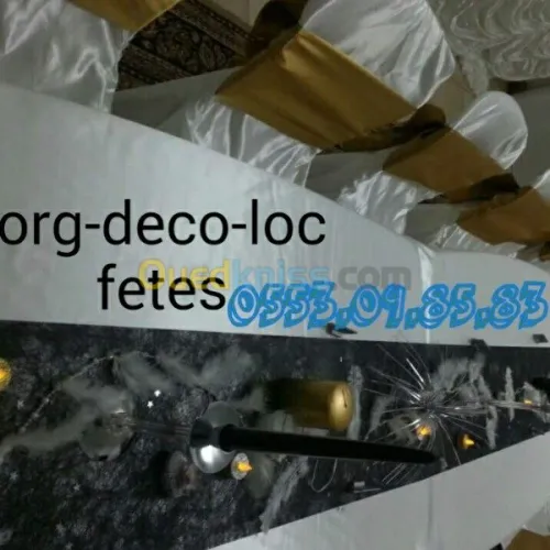 organisation & decoration & location 