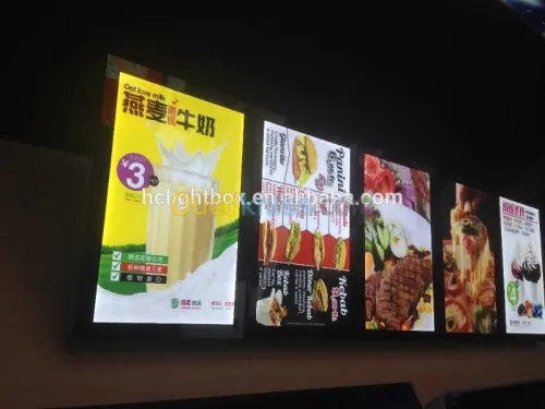 Menu tableau lumineux