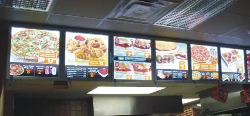 Menu tableau lumineux