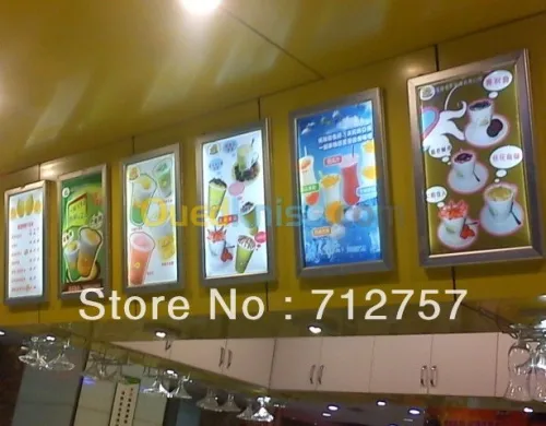 Menu tableau lumineux