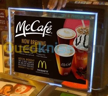 Menu tableau lumineux