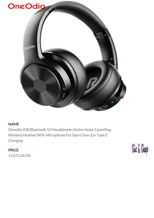 casque bluetooth casque sans fil anc casque antibruit actif écouteur sur l'oreille stéréo