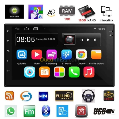 Autoradio 2din Android Bluetooth GPS