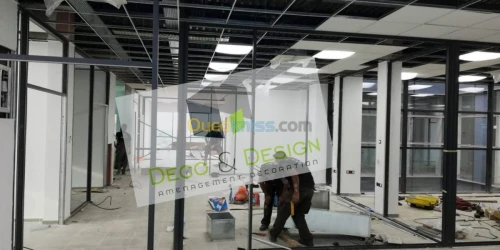 Aménagement faux plafond et allucobond
