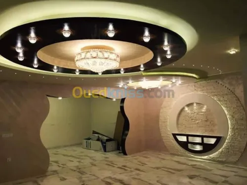 Placoplatre faux plafond BA13 et PVC