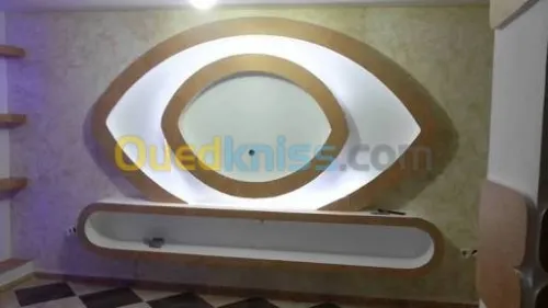 Placoplatre faux plafond BA13 et PVC