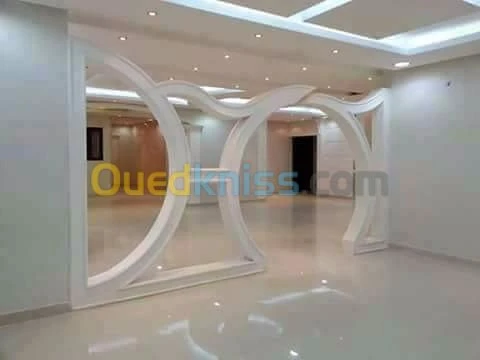 pose placo plâtre, PVC, plaques 60x60