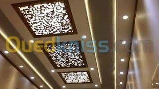 pose placo plâtre, PVC, plaques 60x60