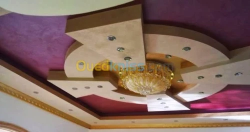 pose placo plâtre, PVC, plaques 60x60