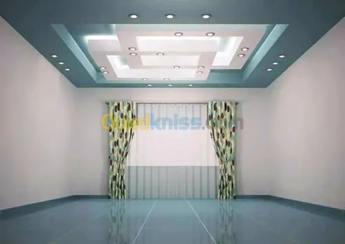 pose placo plâtre, PVC, plaques 60x60