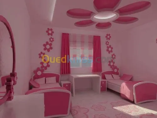 pose placo plâtre, PVC, plaques 60x60