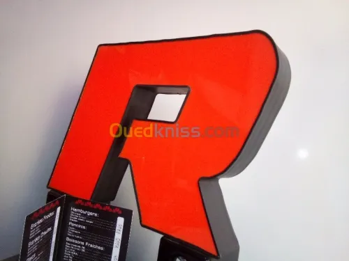 lettres boitier, led, alucobond