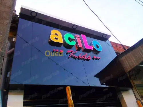 lettres boitier, led, alucobond