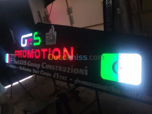 lettres boitier, led, alucobond