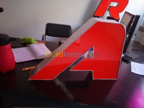 lettres boitier, led, alucobond