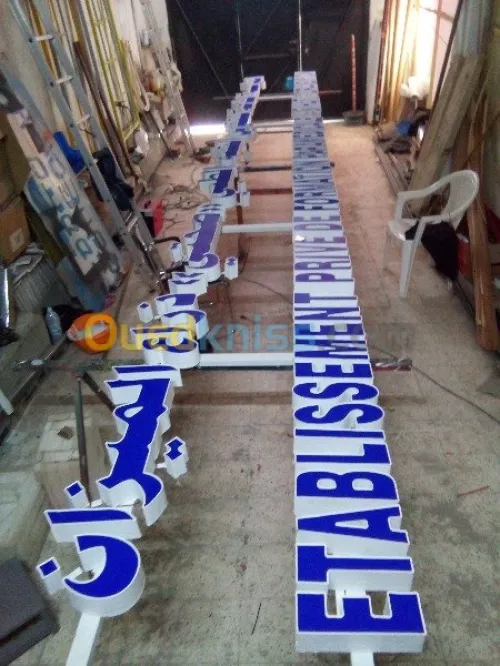 lettres boitier, led, alucobond