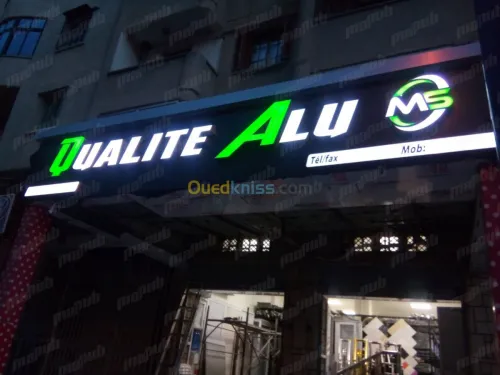 lettres boitier, led, alucobond