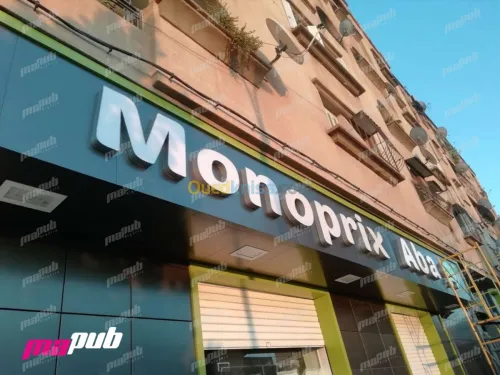 lettres boitier, led, alucobond