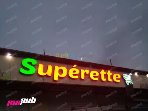 lettres boitier, led, alucobond