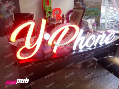 lettres boitier, led, alucobond