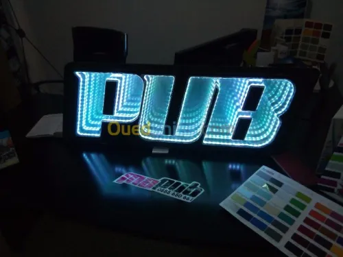 lettres boitier, led, alucobond