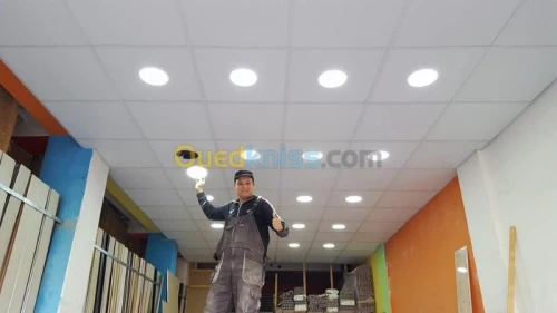 Montage faux  plafond pvc